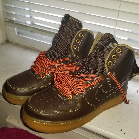 Chocolate brown airforce one high tops Chocolate brown airforce one high tops
